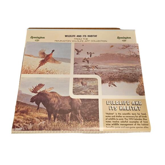 1978 Vintage Remington Dupont Calendar Hunting and Wildlife Memorabilia - Picture 1 of 7